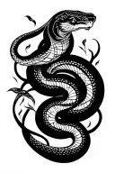 Black Mamba snake tattoo design idea