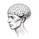 son adhd brain tattoo design idea