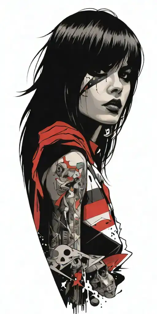 comic panel styled tattoo tattoo design idea