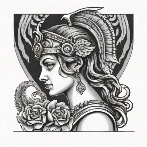 Athena goddess tattoo design idea