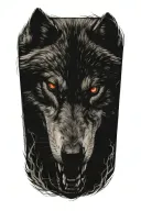 rage angry wolf side face tattoo design idea