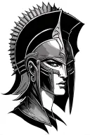 ares as a female spartan tattoo design idea