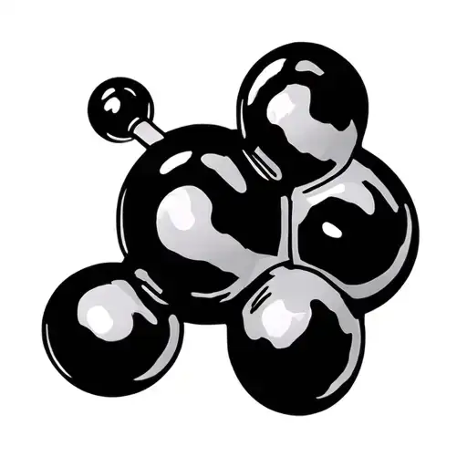 Ketamine Molecule tattoo design idea