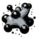 Ketamine Molecule tattoo design idea