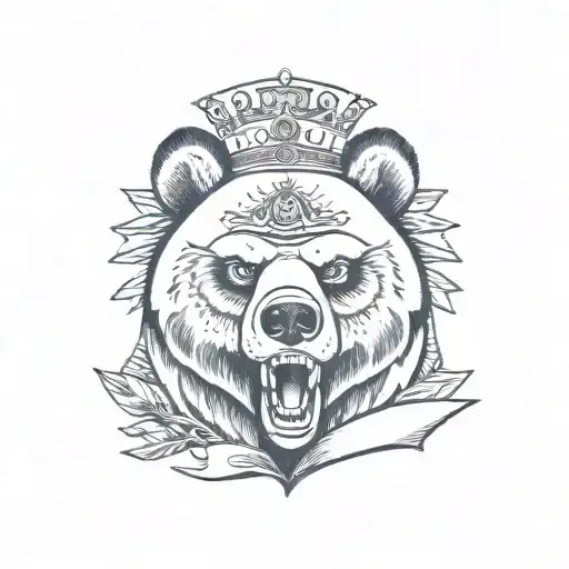 Russian Bear tattoo design idea