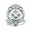 Russian Bear tattoo design idea