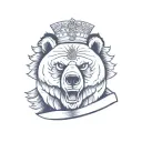 Russian Bear tattoo design idea