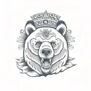 Russian Bear tattoo design idea