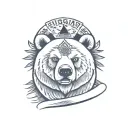 Russian Bear tattoo design idea