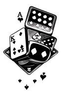 Dice and cards tattoo design idea