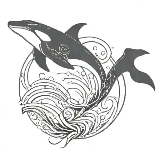 orca whale tattoo design idea