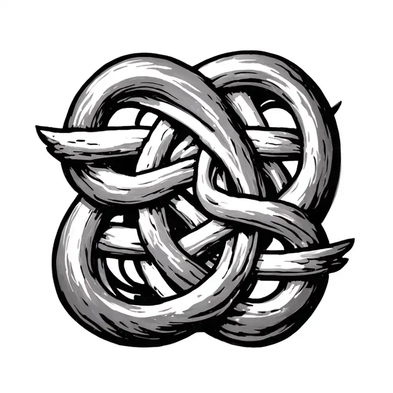 witches knot tattoo design idea