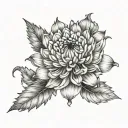 crysanthemum flower tattoo design idea