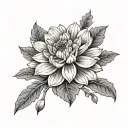 crysanthemum flower tattoo design idea