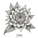 crysanthemum flower tattoo design idea