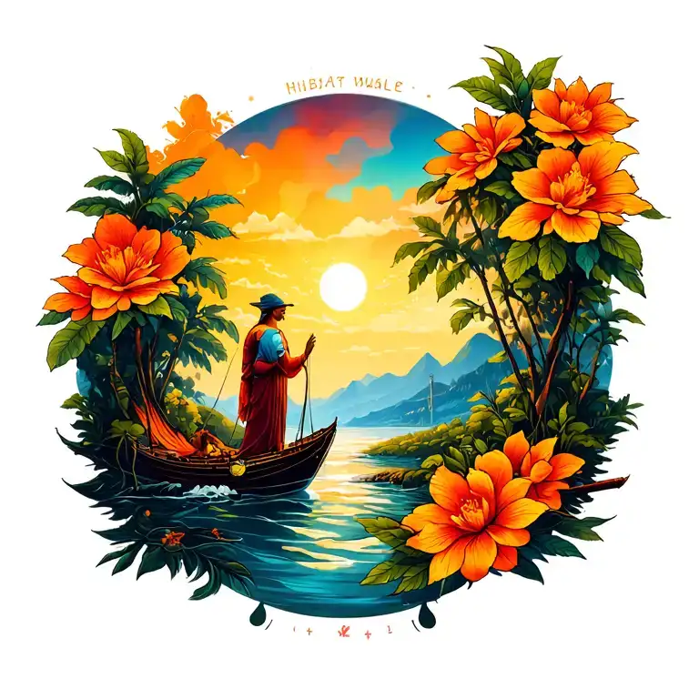 curiosity, knowledge, travel, experiencing new cultures and beautiful landscapes tattoo design idea