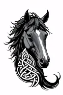 Celtic knotwork horse tattoo design idea