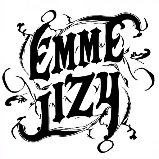"Emme izzy" Two Word Ambigram Generator tattoo design idea