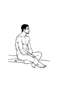 slave man sitting tattoo design idea