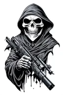grim reaper Sniper tattoo design idea