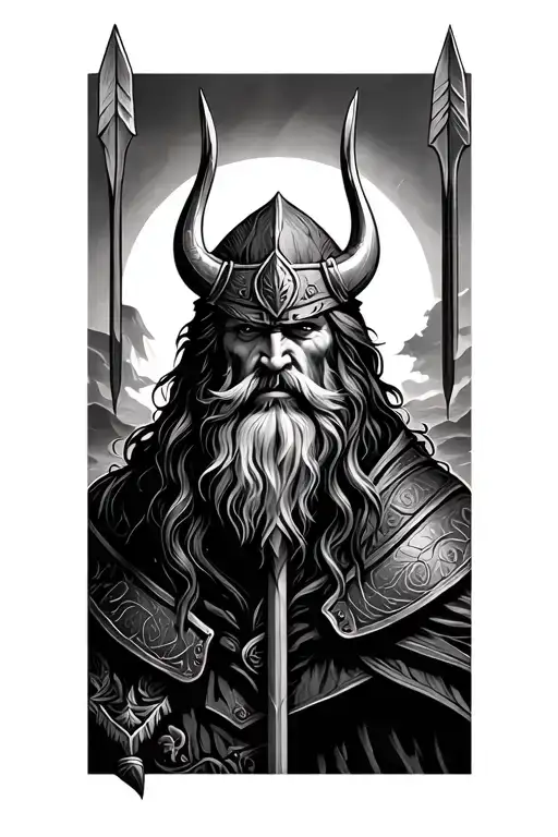 Viking Arrow tattoo design idea