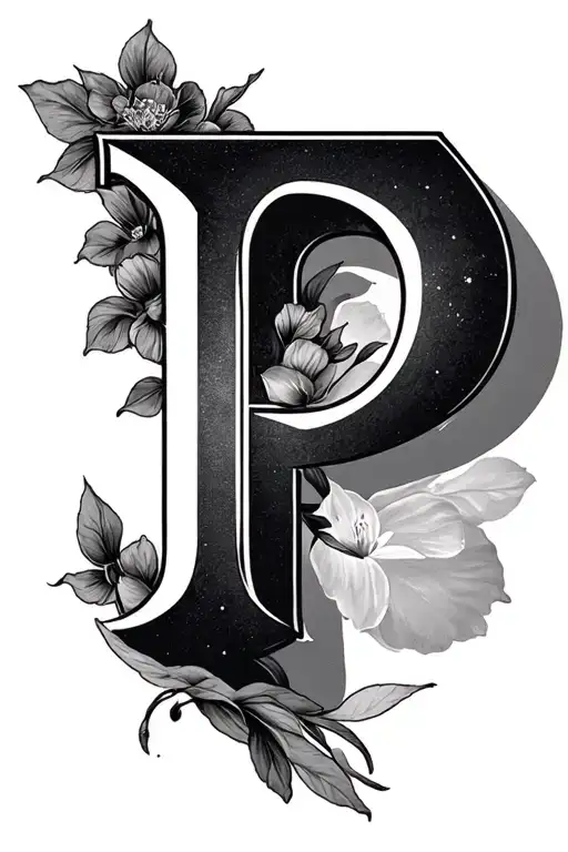 incorporate the letter P three times for a man who has three daughters all with the letter P  tattoo design idea