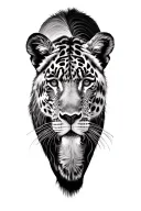 african big five animals hidden within tattoo design idea