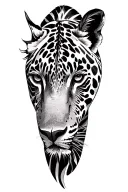 african big five animals hidden within tattoo design idea