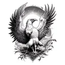 landslide Fleetwood Mac and phoenix rising tattoo tattoo design idea