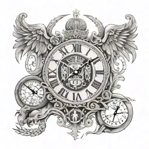 Munich clock man utd tattoo design idea