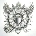 Munich clock man utd tattoo design idea