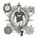 Munich clock man utd tattoo design idea