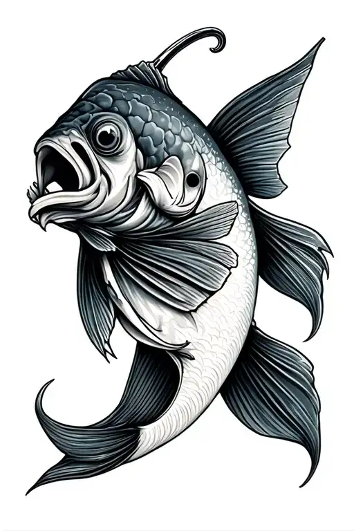 Fish Hook based minimal tattoo design tattoo design idea