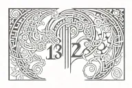 1312 tattoo with theme tattoo design idea