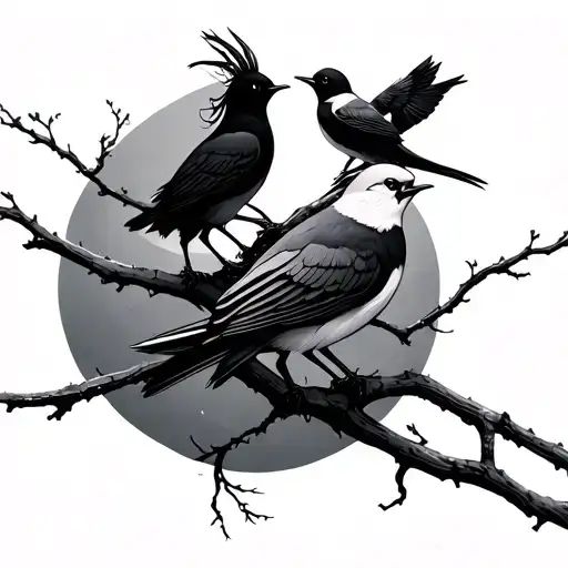 spirited away paper birds tattoo design idea