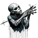 overthinker puppet master with strings tattoo design idea