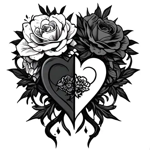 forbidden love symbol tattoo design idea