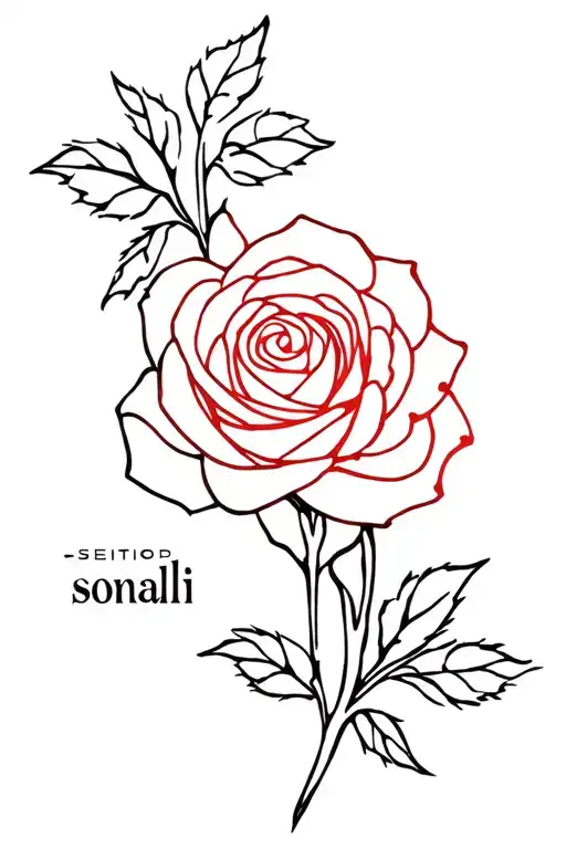 "sonali" rose intertwined tattoo design idea