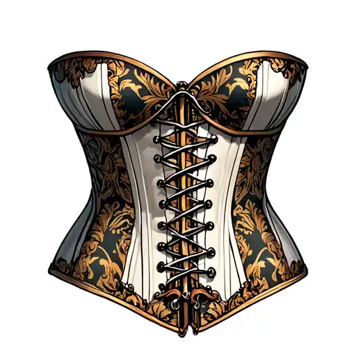 Corset tattoo design idea