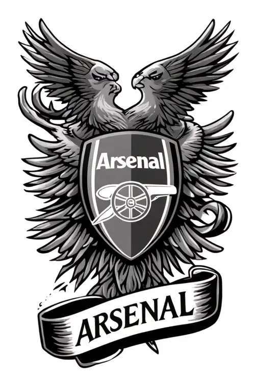 Arsenal FC cannon tattoo design idea