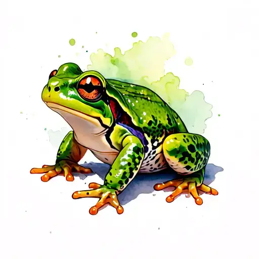 POISON DART TOAD,GREEN tattoo design idea
