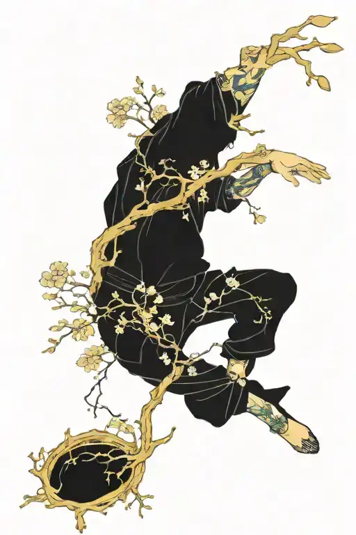 kintsugi on hip with gems on the break point tattoo design idea