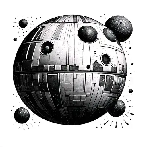 star wars death star tattoo design idea