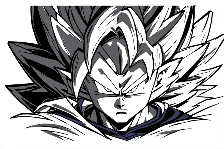 Dragon Ball z gogeta super saiyan tattoo design idea