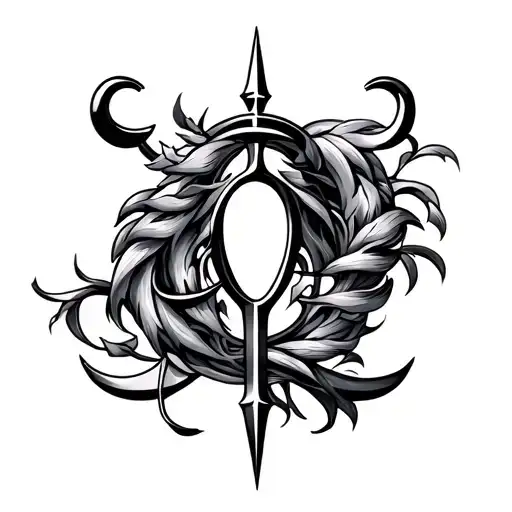 Libra sign Leo sign aquarius sign combined tattoo design idea