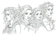 Andrew, Kimberly, Claudia , Valerie tattoo design idea