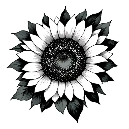 Simple Sunflower encrusted lava lamp flash tattoo style black and white  tattoo design idea