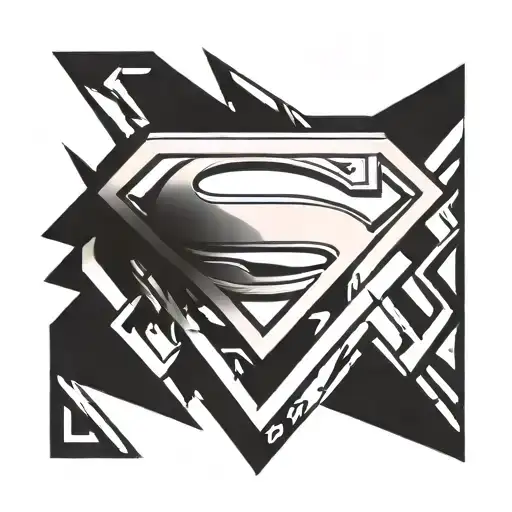 symbol superman tattoo design idea
