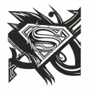 symbol superman tattoo design idea