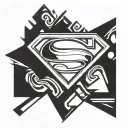symbol superman tattoo design idea
